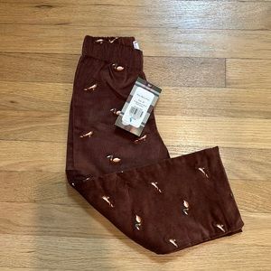 NWT Brown Corduroy Pant with Duck Embroidery